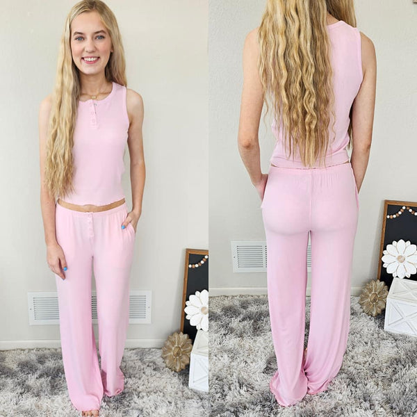 Mono B Pink Bamboo Lounge Pant