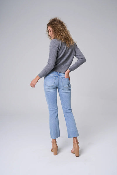 Sneak Peek Raw Hem Slim Straight Jean