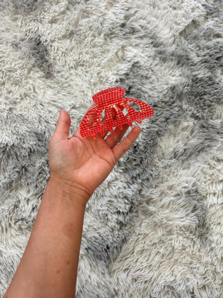 Gingham Hair Clips