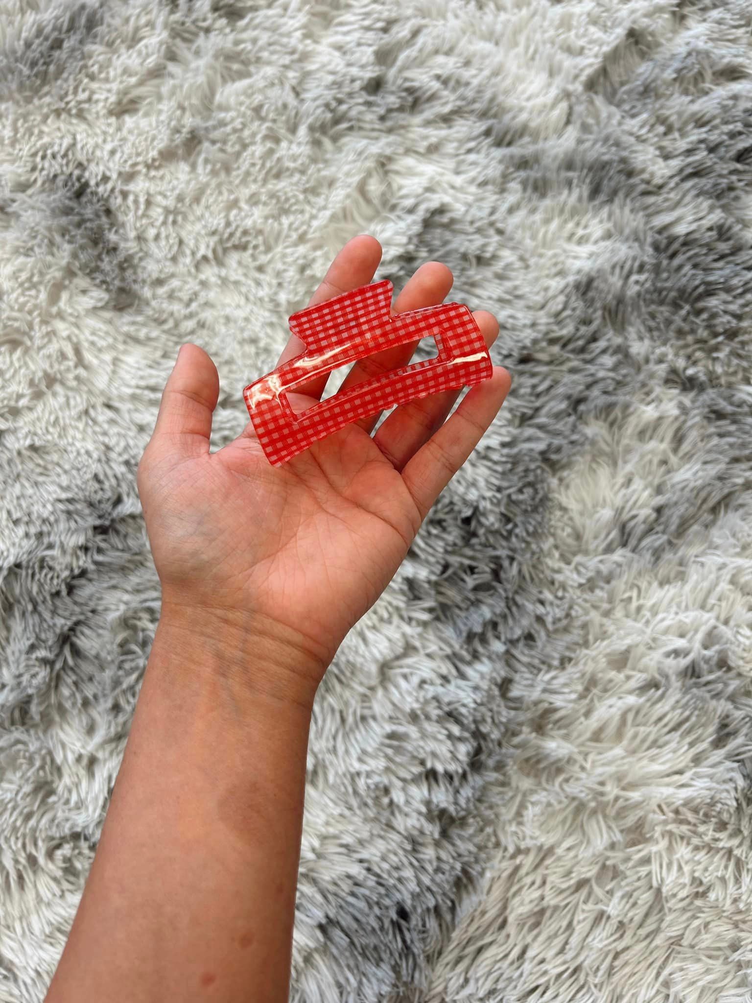 Gingham Hair Clips