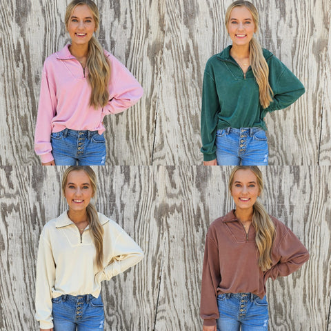 Half-Zip Pullover Sweatshirt