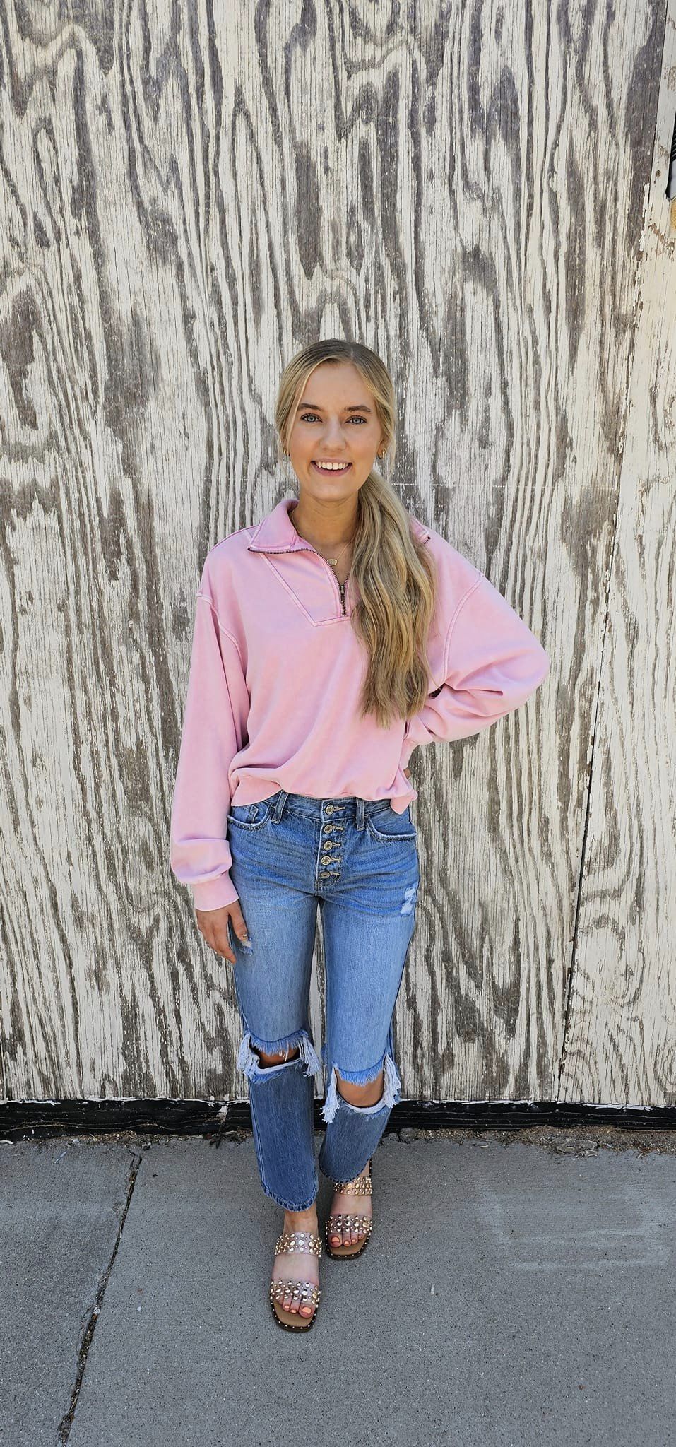 Half-Zip Pullover Sweatshirt