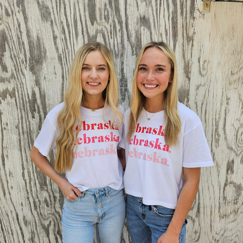 Nebraska Ombre Cropped Tee