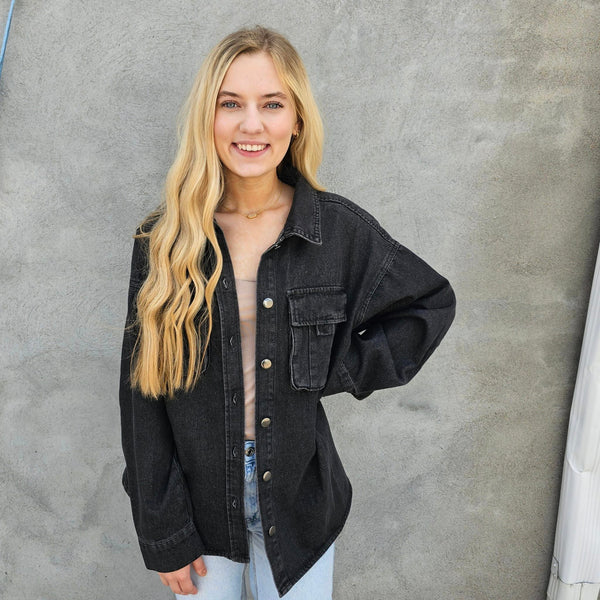 Oversize Washed Denim Jacket