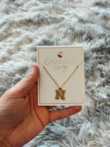 Nebraska Huskers Gold Pendant Necklace