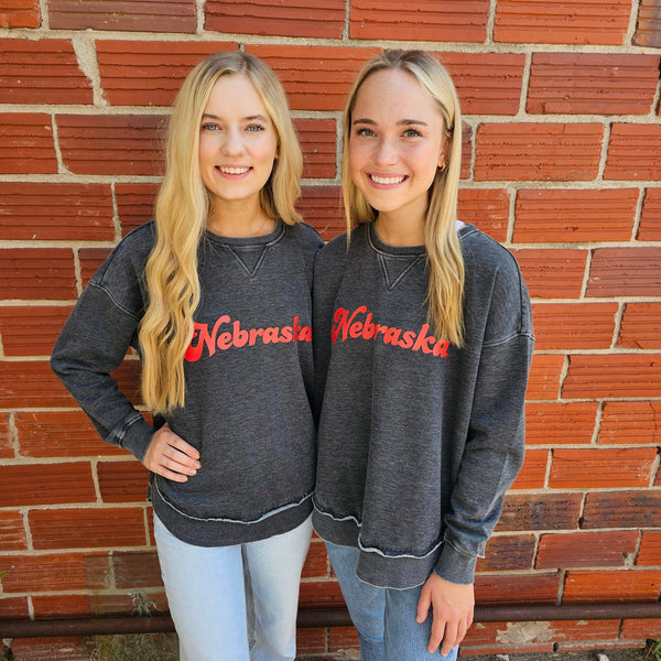 Nebraska Oversized Hi-Lo Pullover