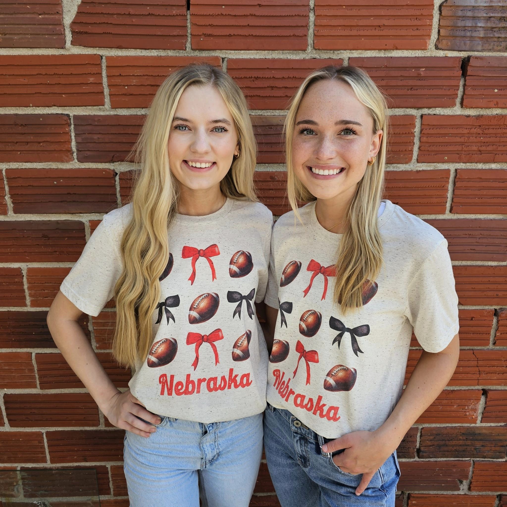 Nebraska Football and Bows Tee