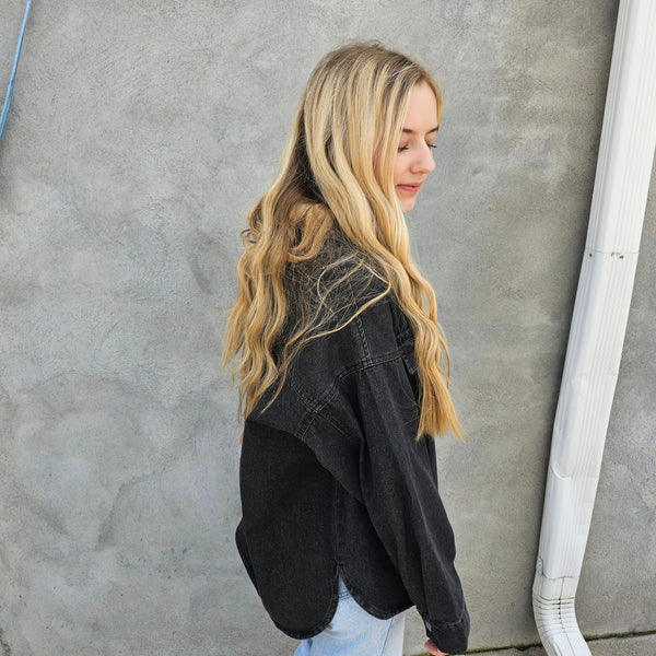 Oversize Washed Denim Jacket