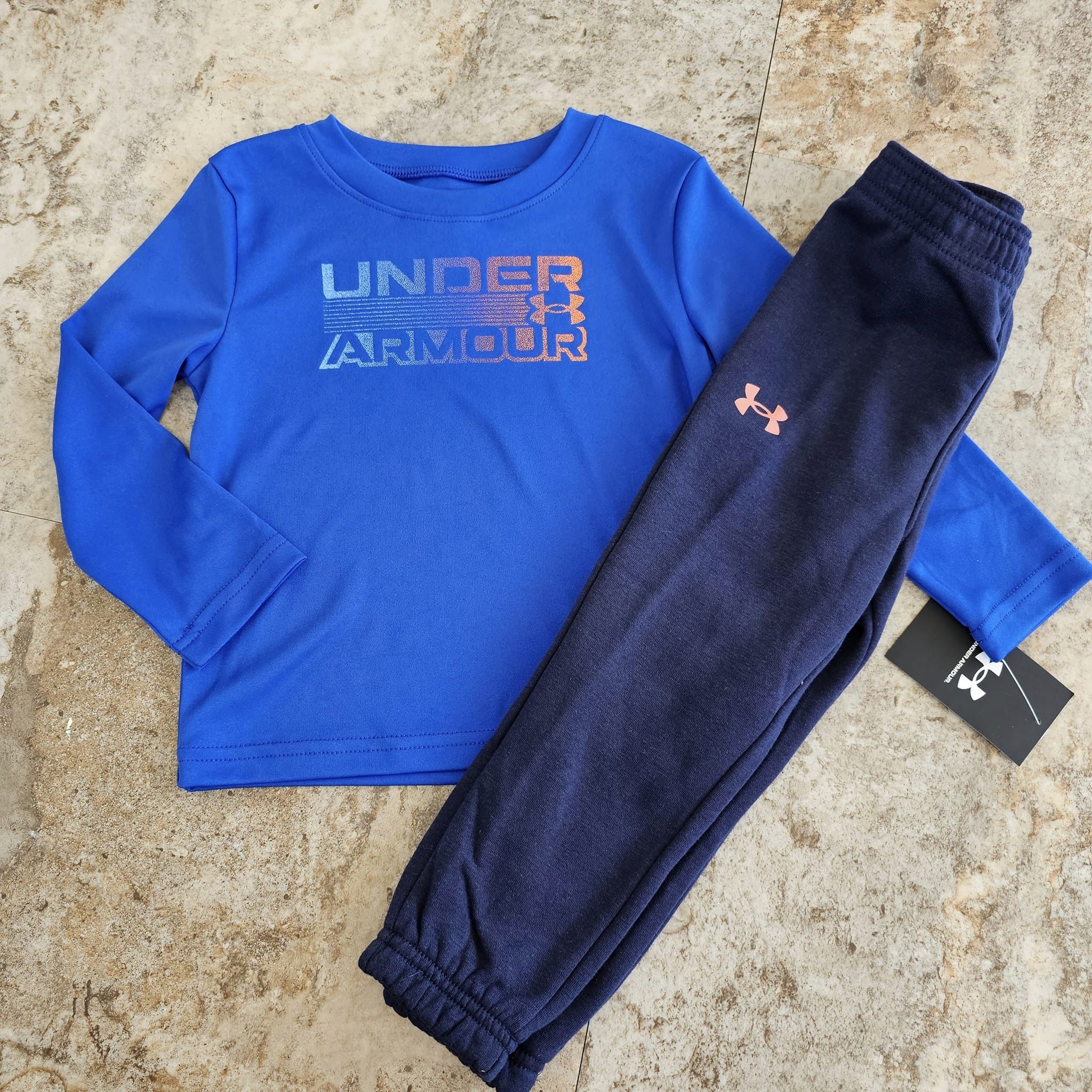 UA Boys Royal Blue Tee with Sweats Set