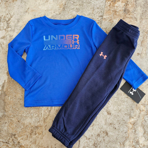 UA Boys Royal Blue Tee with Sweats Set