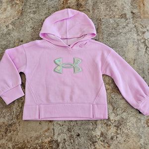 UA Girls Stellar Pink and Metallic Logo Hoodie