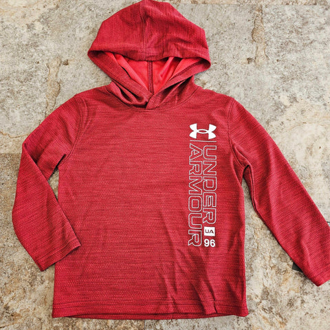 UA Boys Red with White Logo Sweatshirt