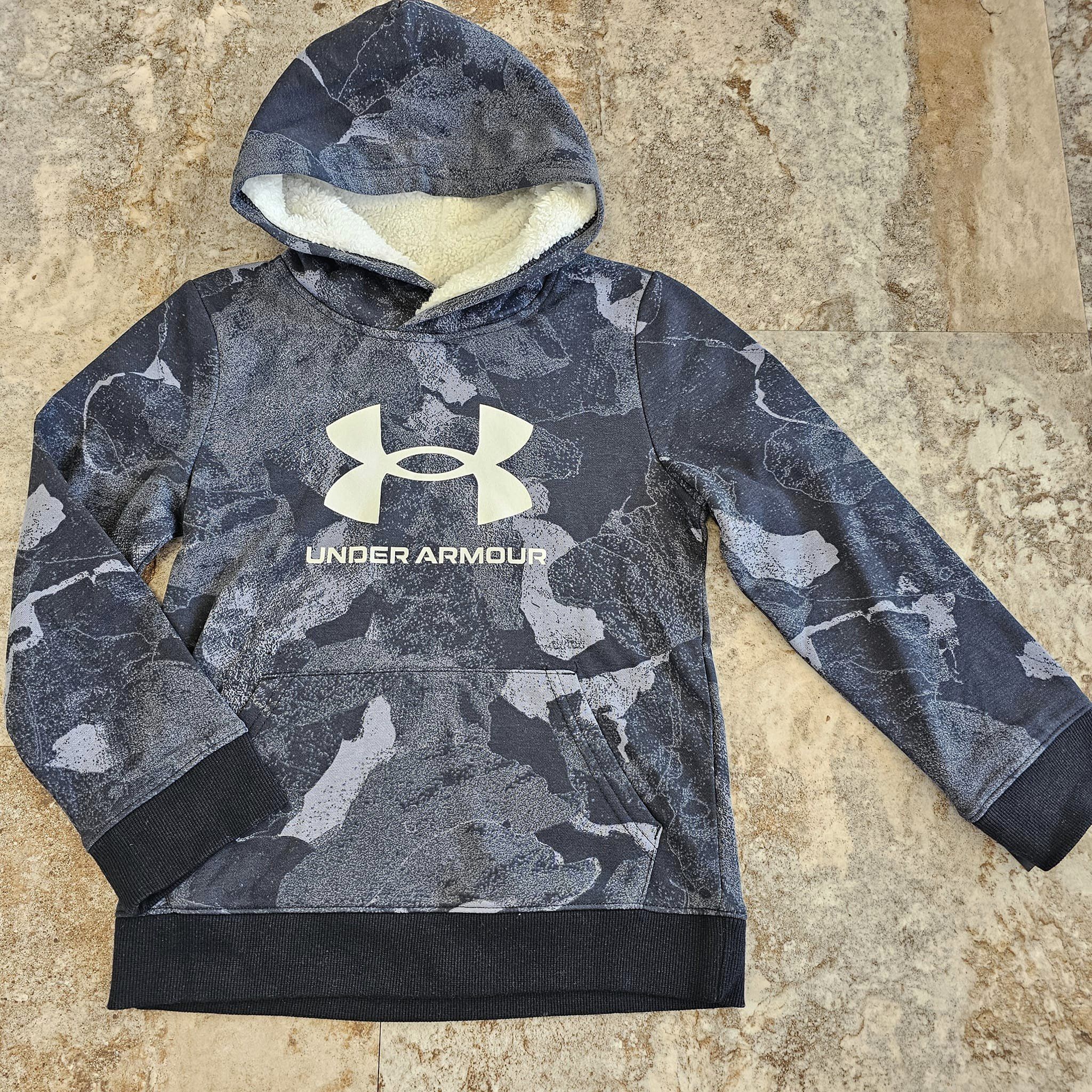 UA Boys Youth Black Camo Fleece Hoodie