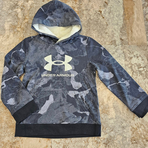 UA Boys Youth Black Camo Fleece Hoodie