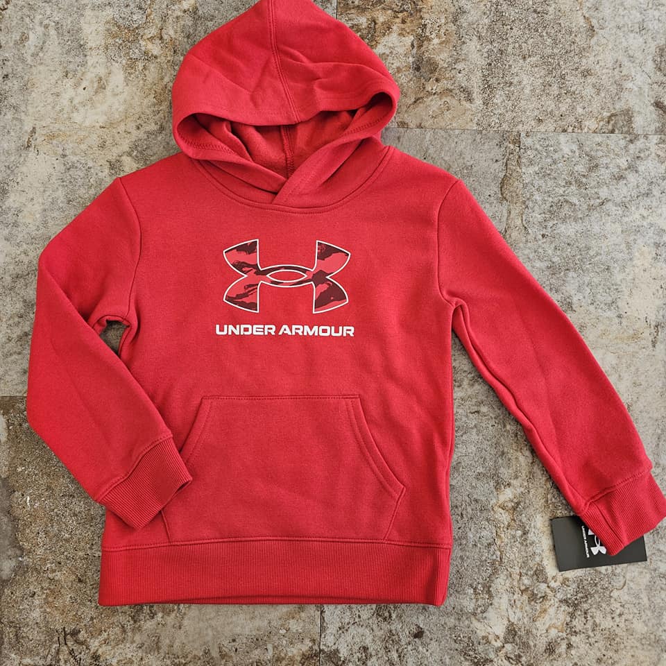 UA Boys Red Camo Logo Sweatshirt