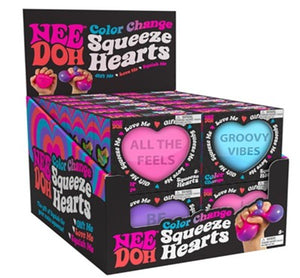 Nee-Doh Color Change Valentines Squeeze Hearts