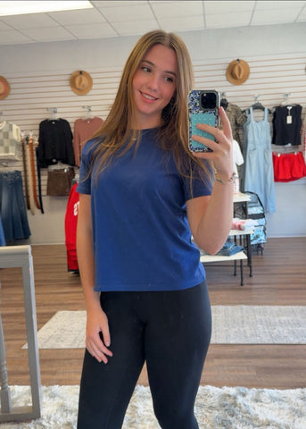 Mono B Classic Boxy Fit Tee in Blue