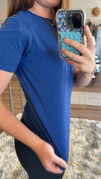 Mono B Classic Boxy Fit Tee in Blue