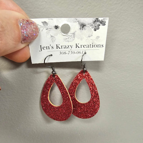 Sparkly Tear Drop Earings