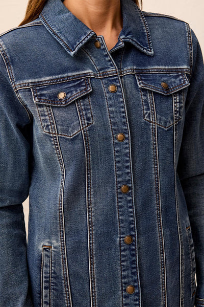 Tribal Maxi Denim Jacket