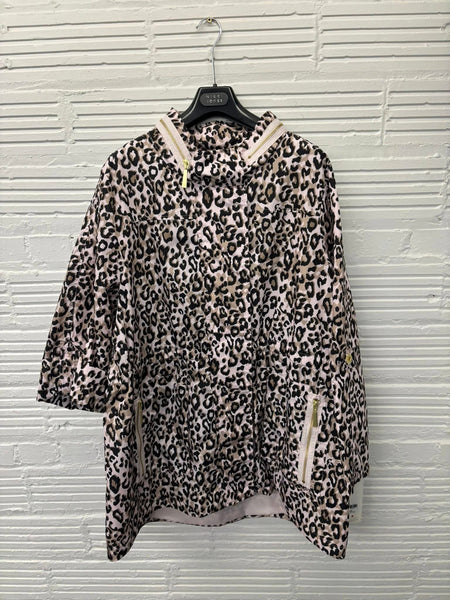Nikki Jones Parker Pink Leopard Rain Jacket