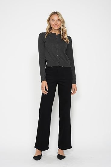 Judy Blue High Waist Straight Tummy Control Black Jeans