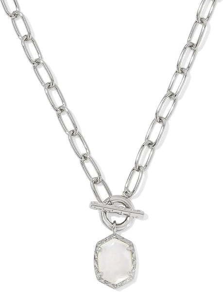 Daphne Convertible Silver Link and Chain Necklace-IMP