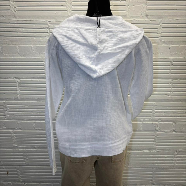 Charlie B White Linen Hoodie