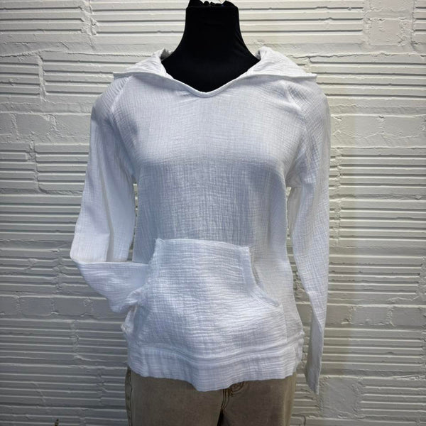 Charlie B White Linen Hoodie