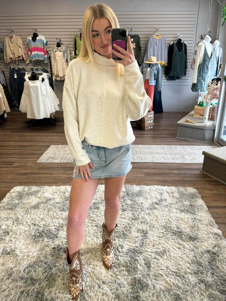 Risen Light Denim Jean Skirt
