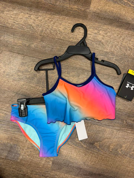 UA Girls Gradient Tangerine Swim Set