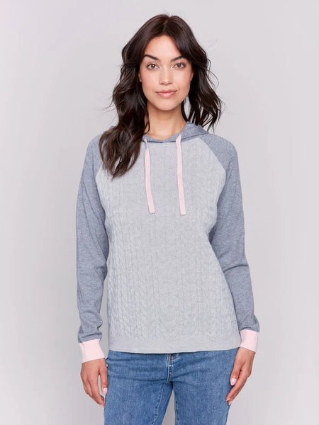 Charlie B Grey Hooded Sweater