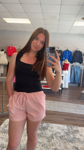 Woven Striped Shorts