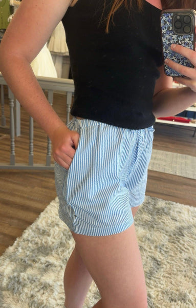 Woven Striped Shorts
