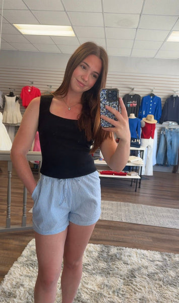 Woven Striped Shorts