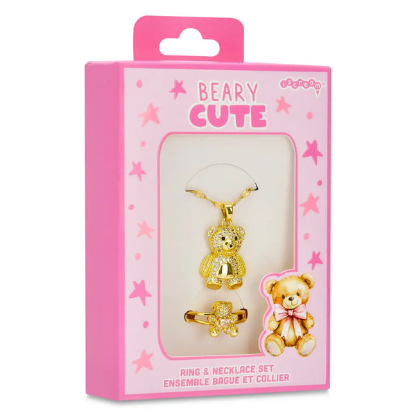 iSream Bear Charm Necklace & Ring Set