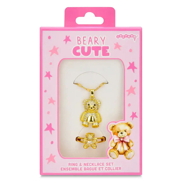 iSream Bear Charm Necklace & Ring Set