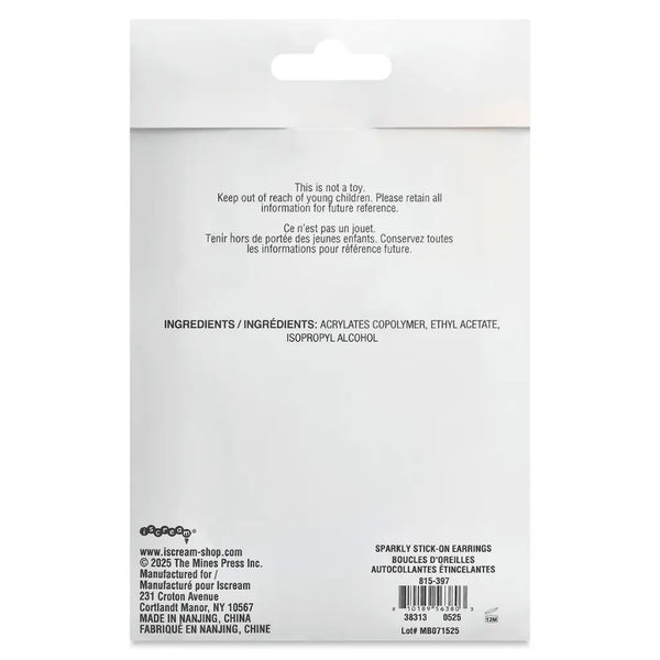 iSream Sparkly Stick-On Earrings