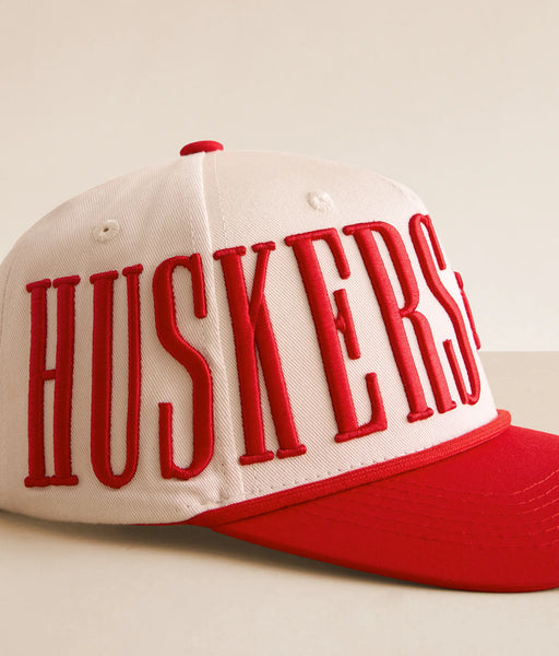 Nebraska Huskers Tan & Red Trucker Hat