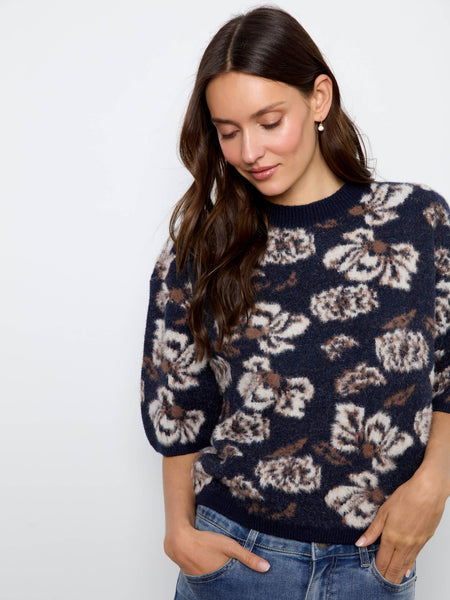 Charlie B. Balloon Elbow Sleeve Knit Sweater