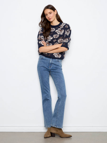 Charlie B. Balloon Elbow Sleeve Knit Sweater