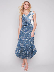 Charlie B Satin Paisley Maxi Dress