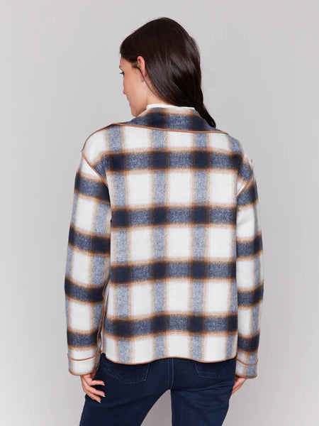 Charlie B Truffle Reversible Plaid Jacket