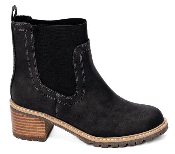 Corkys Suede Boot In Black