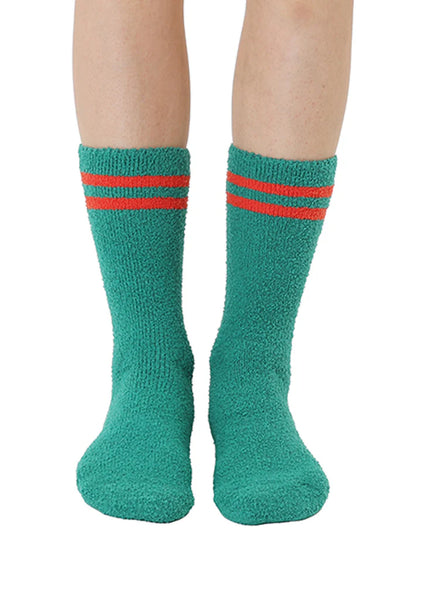 Fuzzy Crew Socks with Bottom Grips