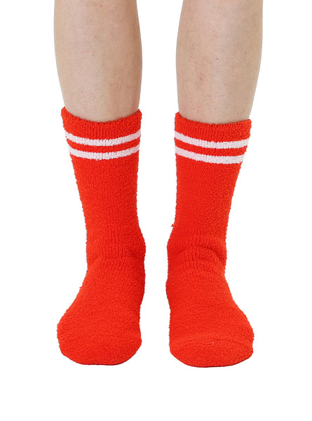 Fuzzy Crew Socks with Bottom Grips