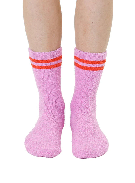 Fuzzy Crew Socks with Bottom Grips