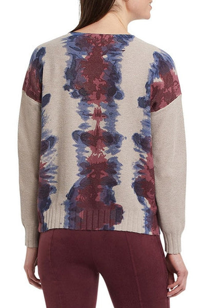 Tribal Merlot Combed Cotton Sweater