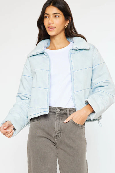 KanCan Denim Puffer Jacket