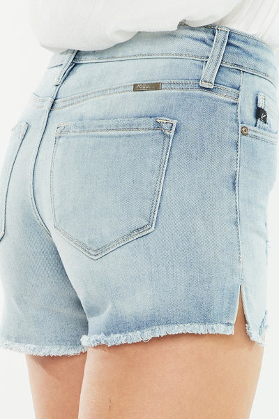 KanCan Uneven Hem High Rise Shorts